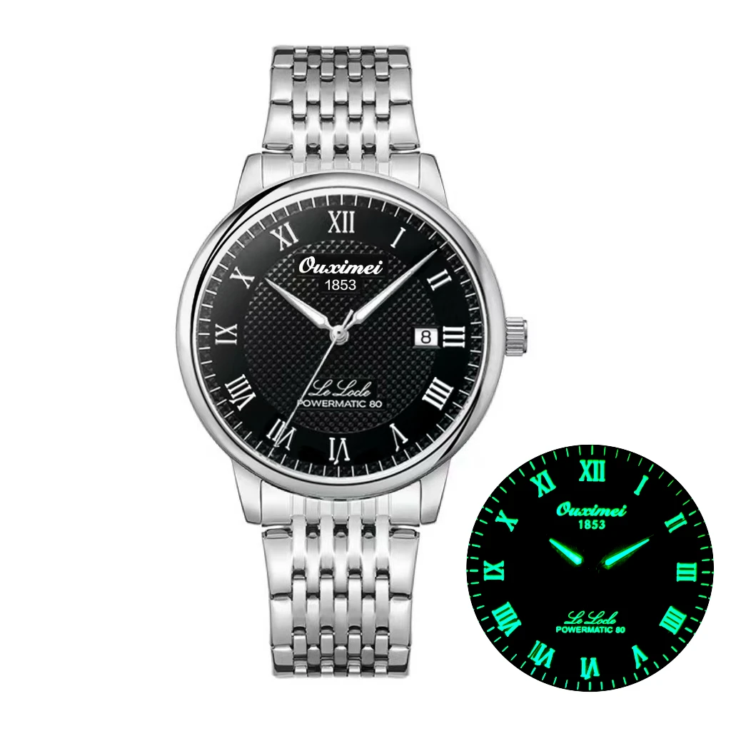 WS【专柜直发】全新力洛克系列夜显日历全自动男士防水手表