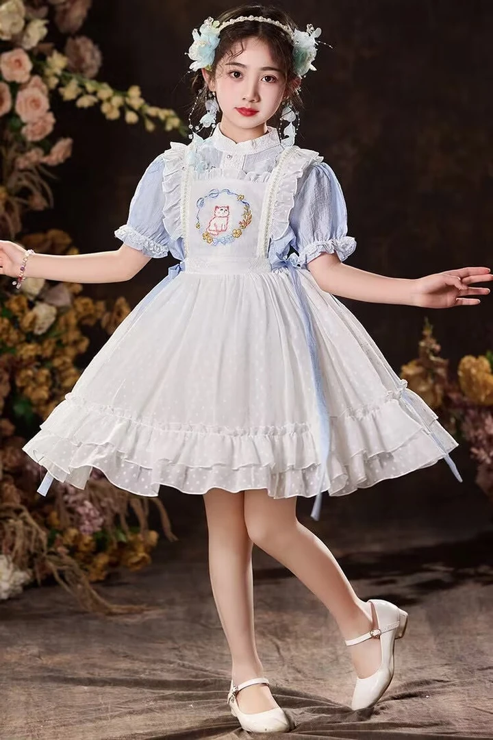 洛丽塔衬衫背带裙套装公主裙