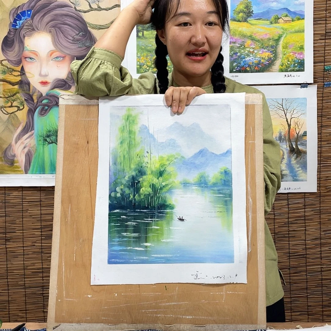 油画薇爽恭喜竞拍成功！