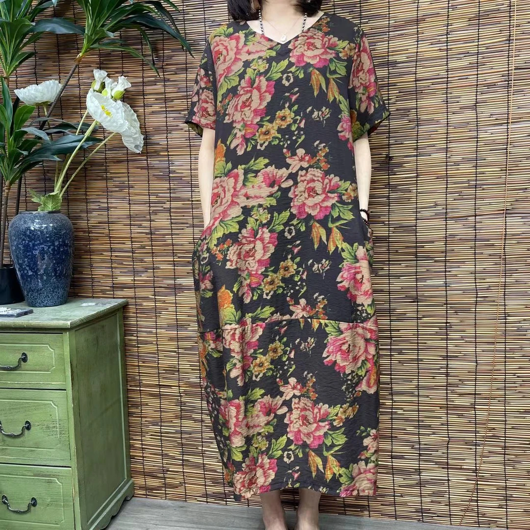 3175新款春夏遮肉显瘦洋气减龄连衣裙QZ