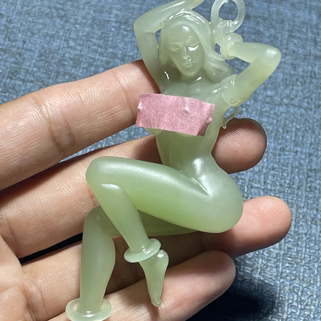 玉女心经，和田玉把件