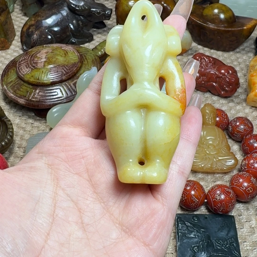 白玉菩提吊坠挂件