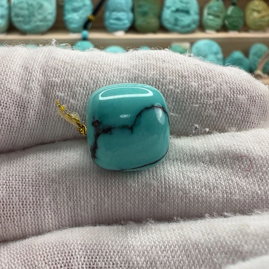 未镶嵌绿松石老型珠13.5x12.3mm
