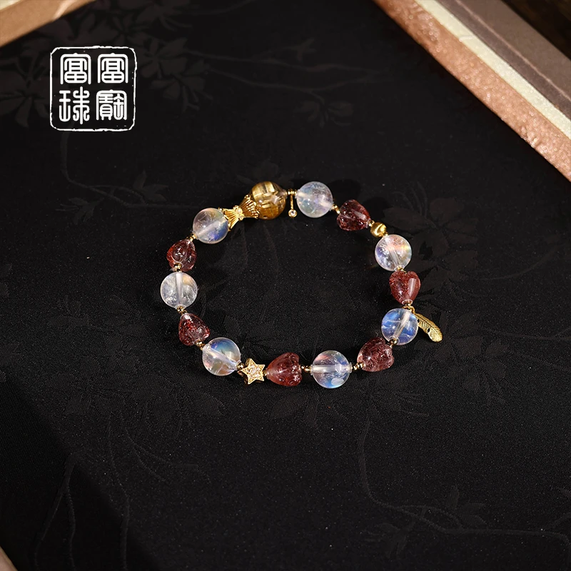 【爱的光】富富珠宝 水晶18k金百搭手串（天然珠宝多样性发）