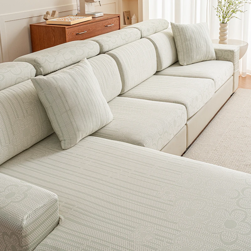幸曼花汀冰丝通用沙发套罩夏季防滑新款全包万能套弹力全盖沙发套