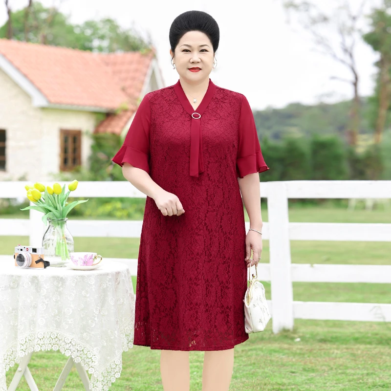 菲姐胖妈妈大码女装宽松高档遮肚子连衣裙时髦阔太太气质装