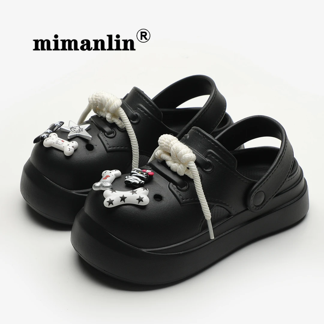 厚底情侣洞洞鞋户外男女款夏季外穿时尚网红沙滩包头个性凉拖鞋子