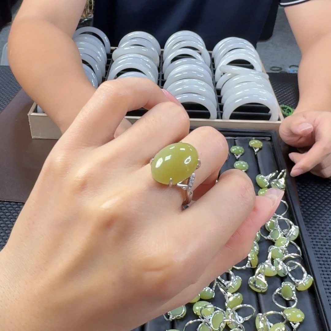 和田玉戒指合金精品