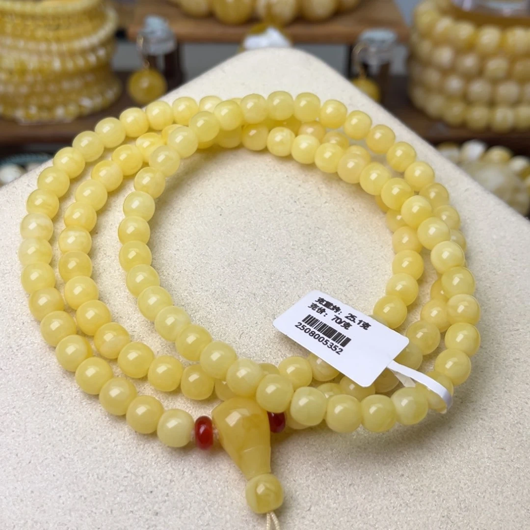 蜜蜡颈饰未镶嵌7+老型108