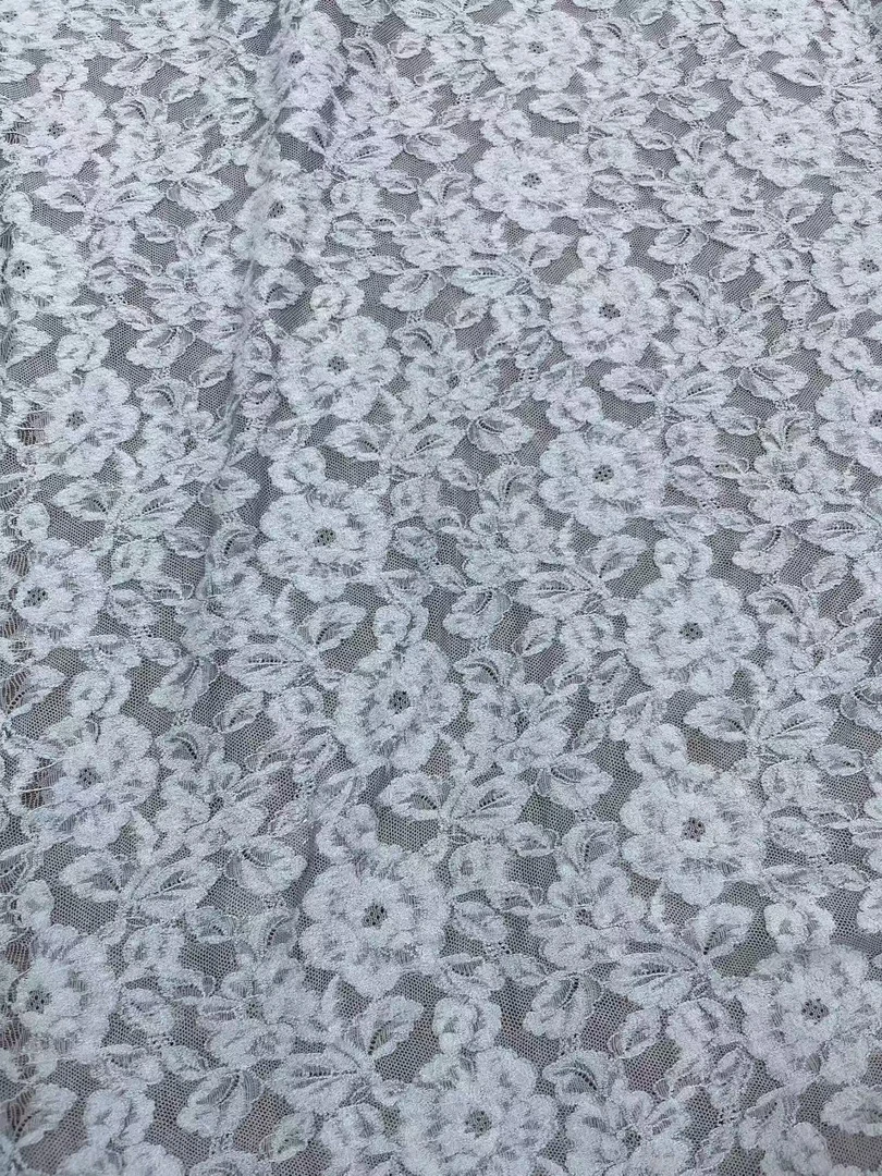 秋冬新款高档加绒加厚蕾丝打底毛衣面料礼服做衣服的布料1176