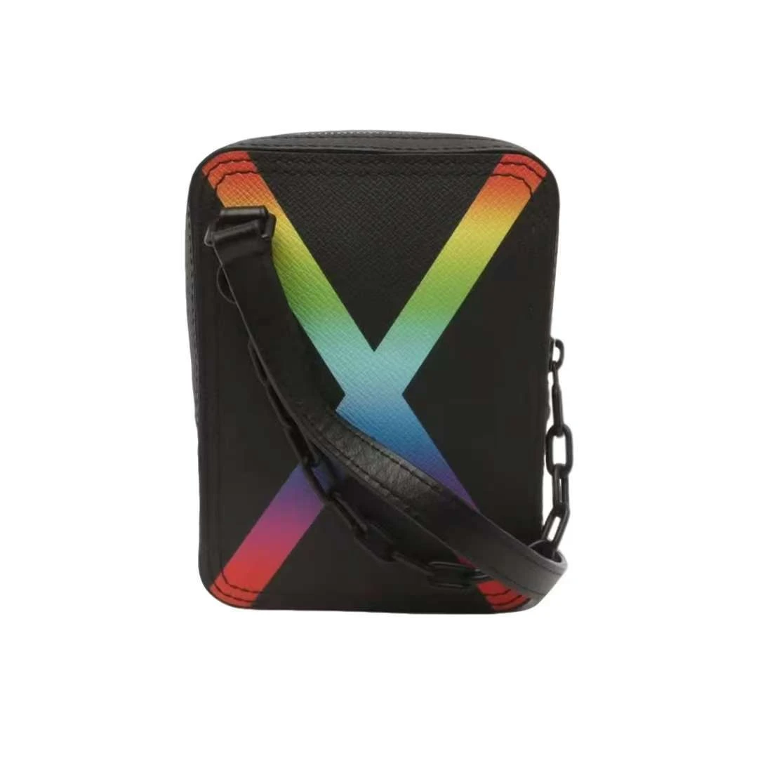 95新 LouisVuitton/路易威登 安洁利 LV黑色彩虹黑色相机包