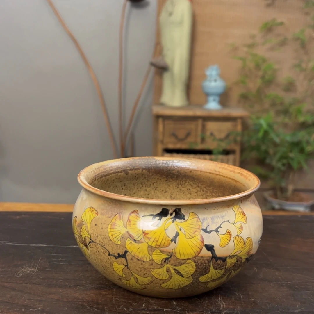 杯柴烧手工手绘陶瓷