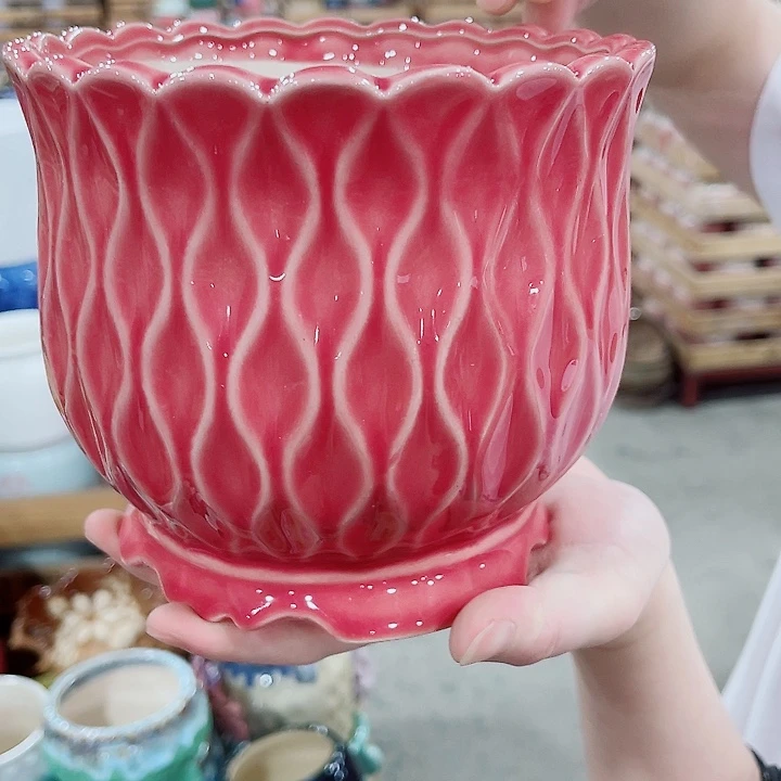 有孔，凑10元包邮陶瓷花盆发货！