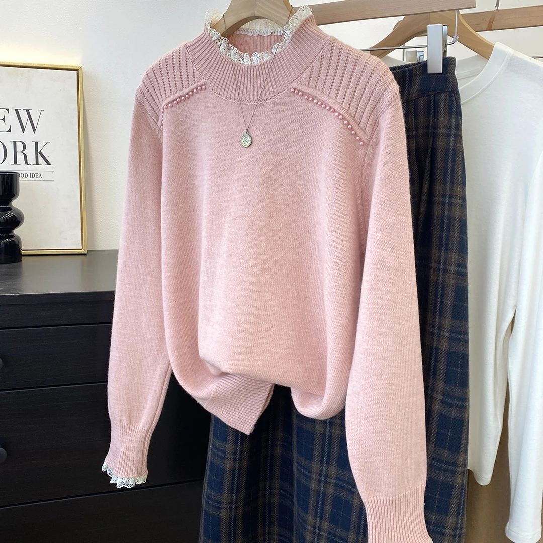 5089气质百搭毛衣针织开衫女新款外搭洋气上衣针织纯色