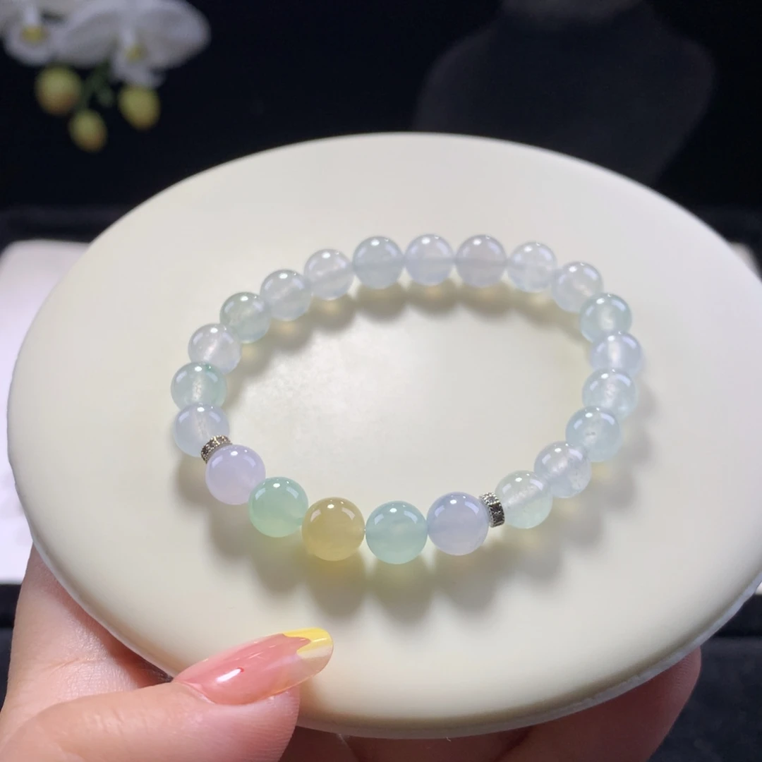 翡翠未镶嵌手串卡7五环