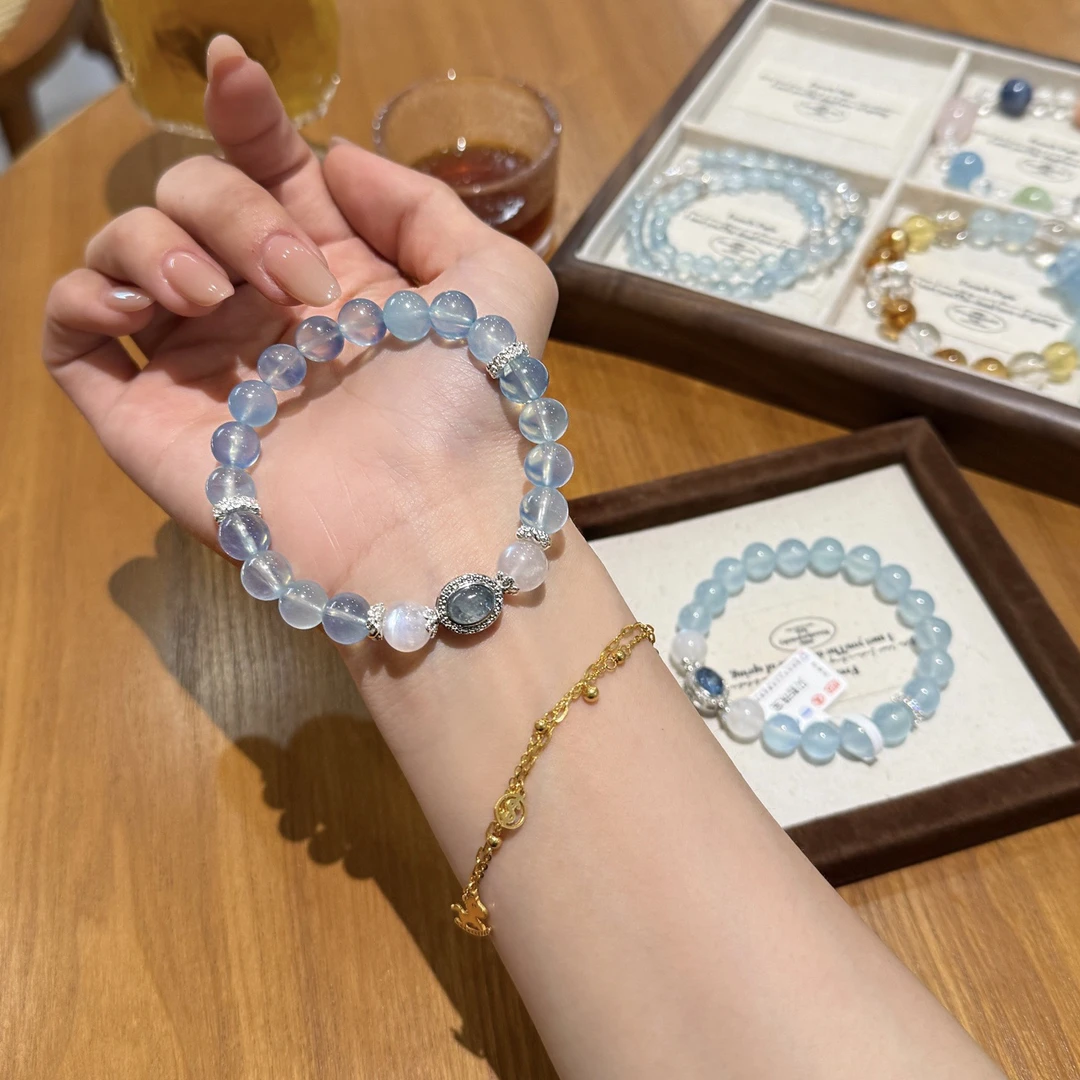 【蓝色系合集】设计手链手串小众百搭少女（默认微瑕）饰品手链