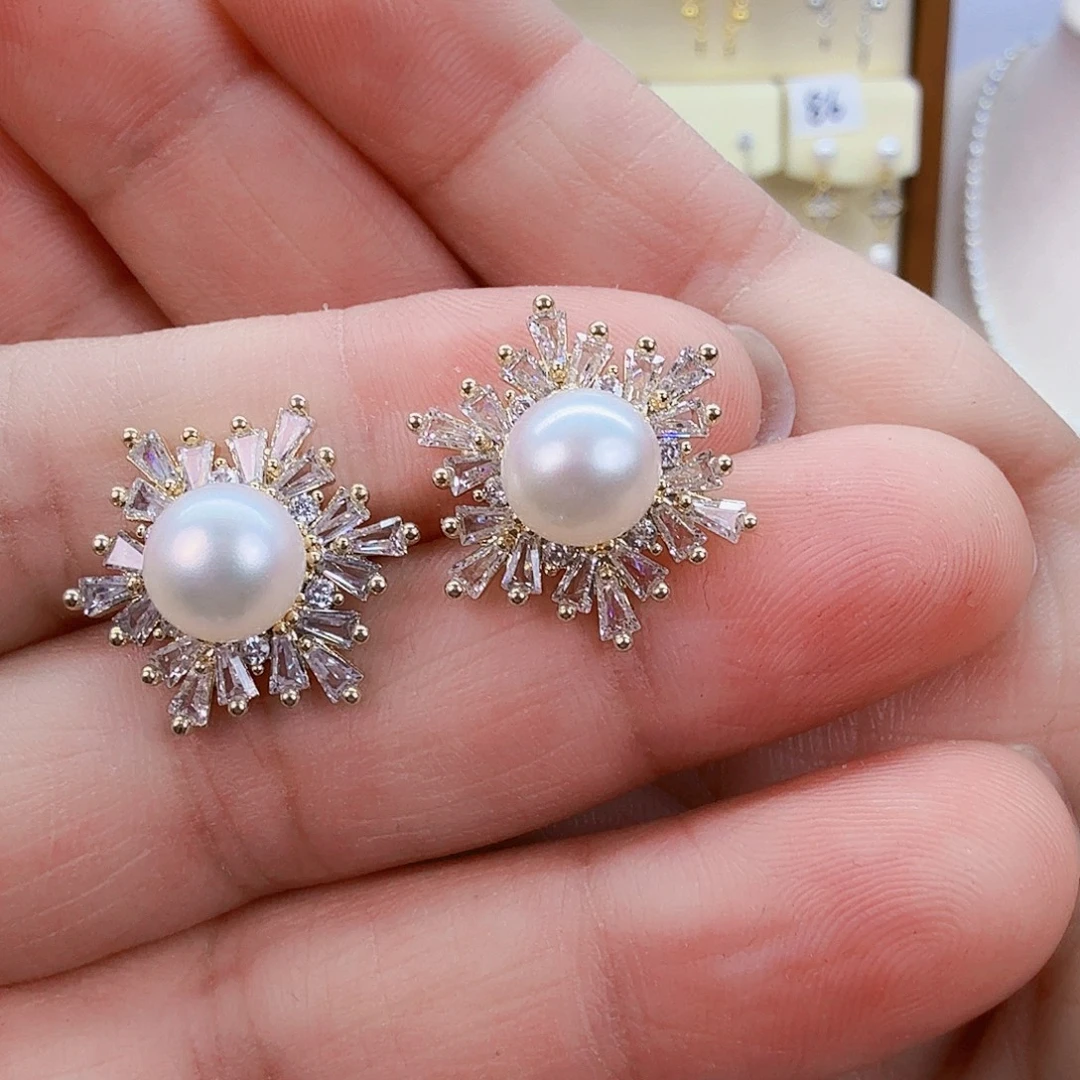 淡水珍珠未镶嵌耳饰