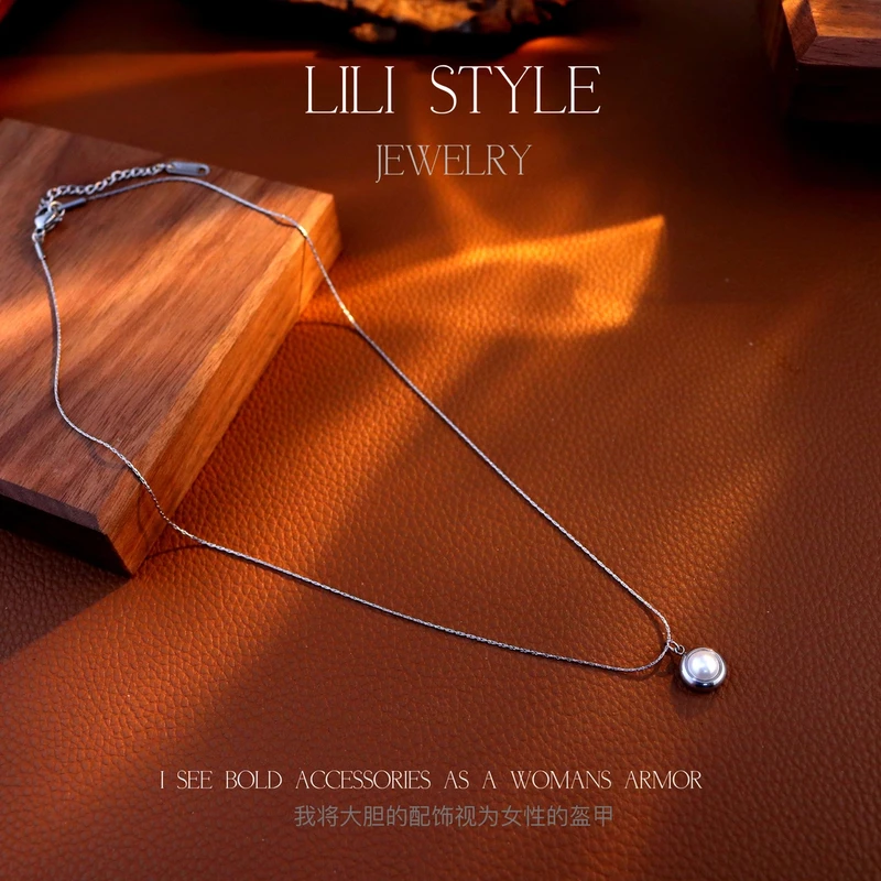 铜合金项链 简约轻奢珠珠项链女气质锁骨链百搭高级感配饰K299