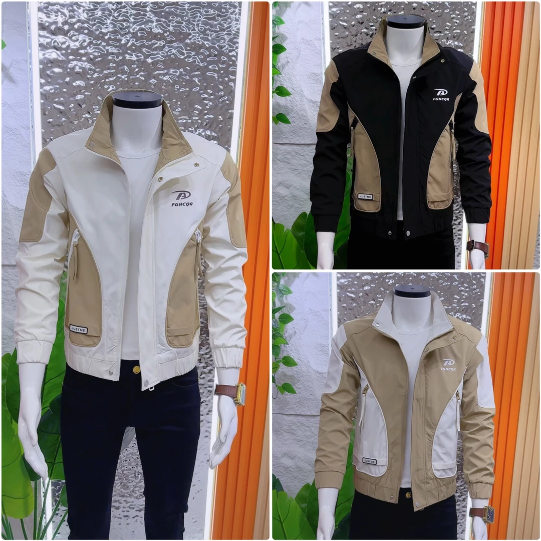 春秋时尚轻奢潮流高级轻奢潮男立领夹克外套韩版休闲百搭青年外套