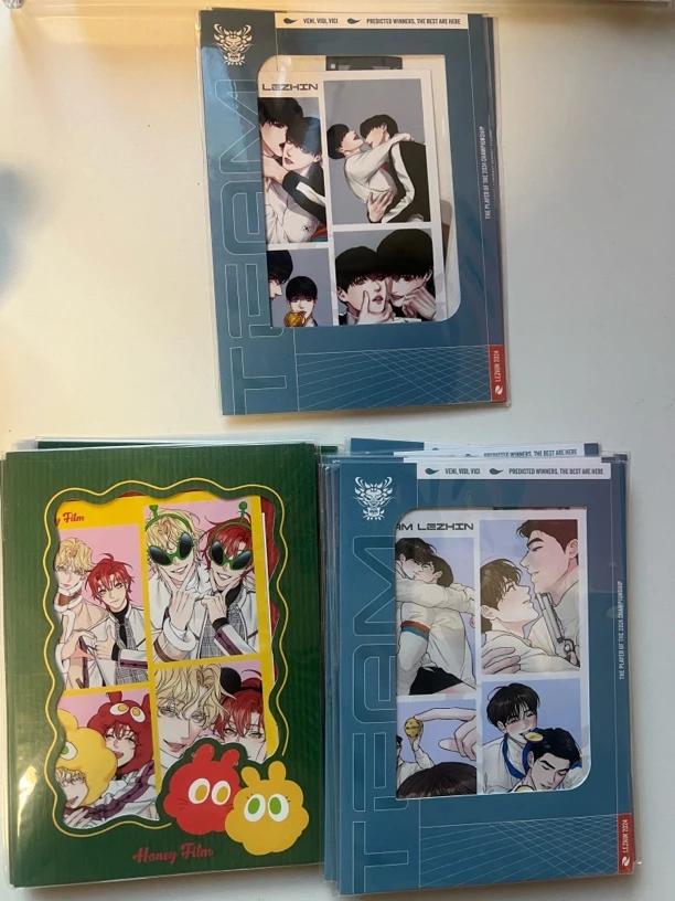 韩漫四宫格盲抽收藏卡动漫周边趣味小卡 备注号码电话