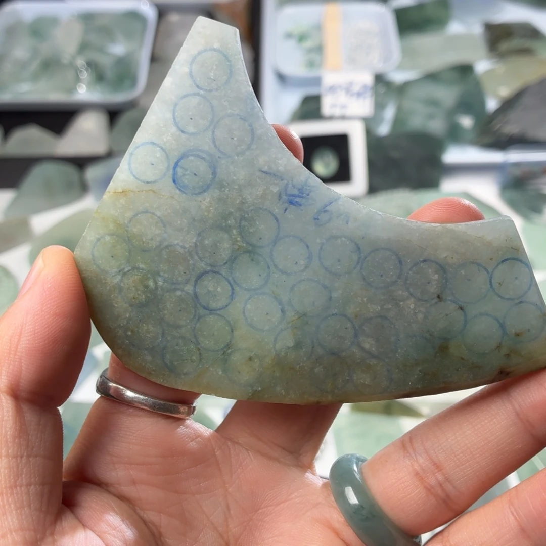 定制翡翠未镶嵌天然缅甸翡翠a货高糯化打底包工珠子料