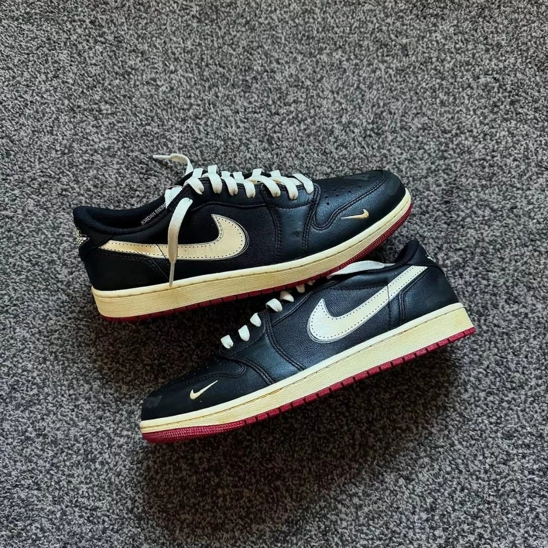 NIKE/耐克 AJ1黑红低帮篮球鞋IB8958001