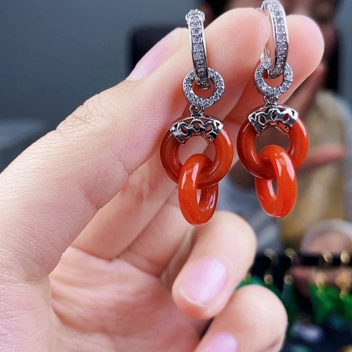 翡翠耳饰未镶嵌饰品