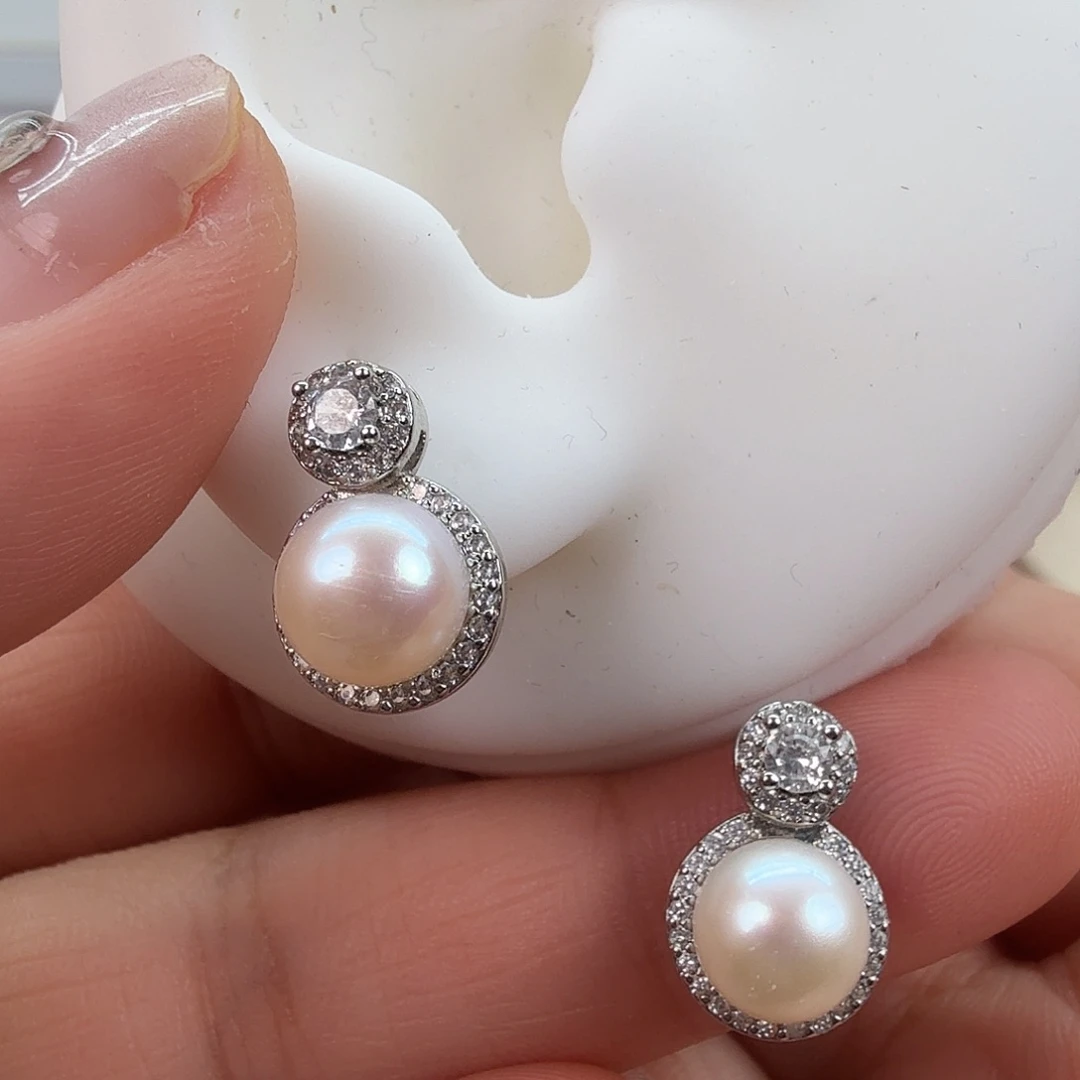 淡水珍珠未镶嵌耳饰