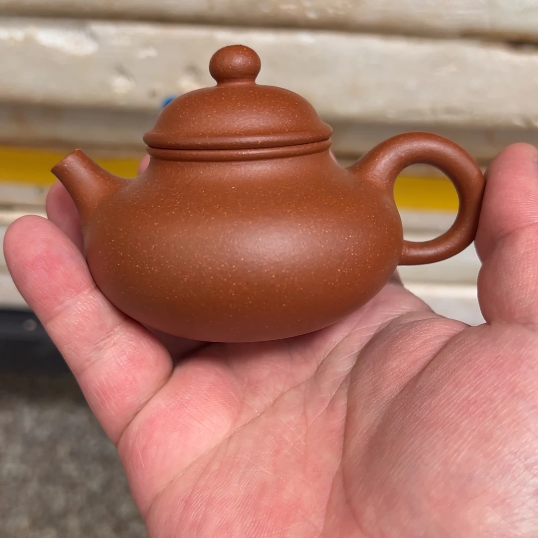 紫砂茶壶100cc红降坡容天