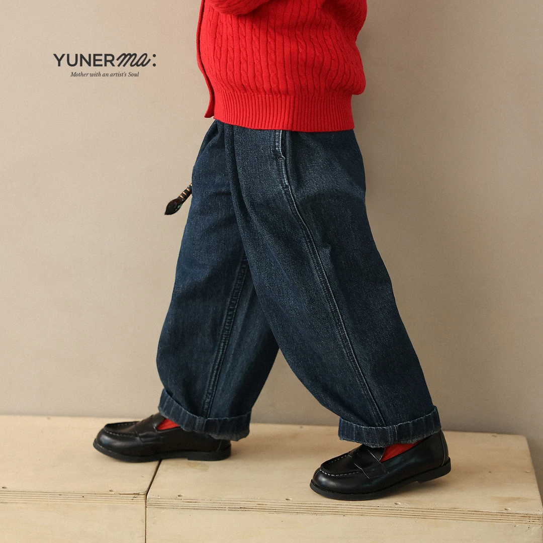 幼儿园宝宝春秋新款直筒牛仔裤允儿妈女童2025春季洋气休闲裤裤子