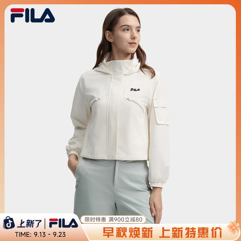 【三防面料】FILA斐乐女装2024年秋季连帽设计感外套F11W438702F