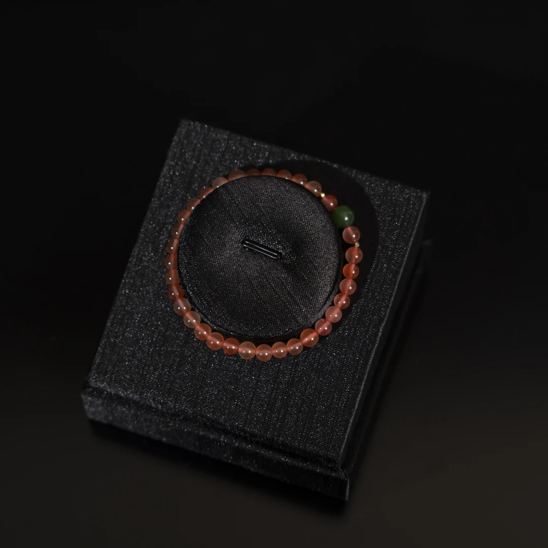 原矿南红碧玉手串S925银多样性Z24101654