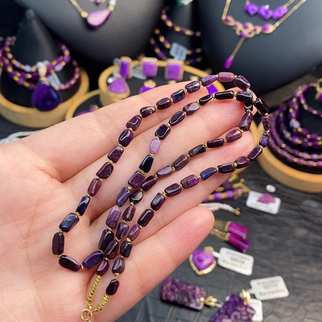 苏纪石（舒俱来）18K金镶嵌项链