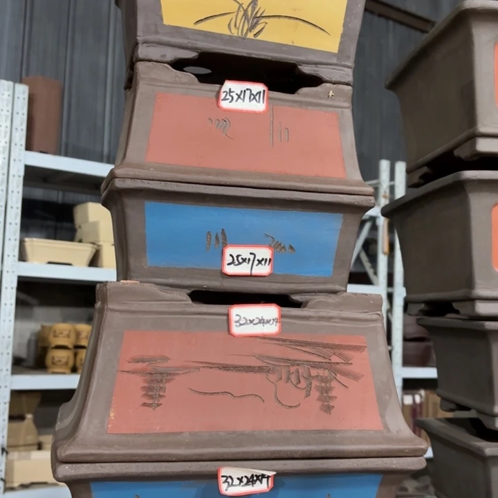 紫砂花盆100-5。