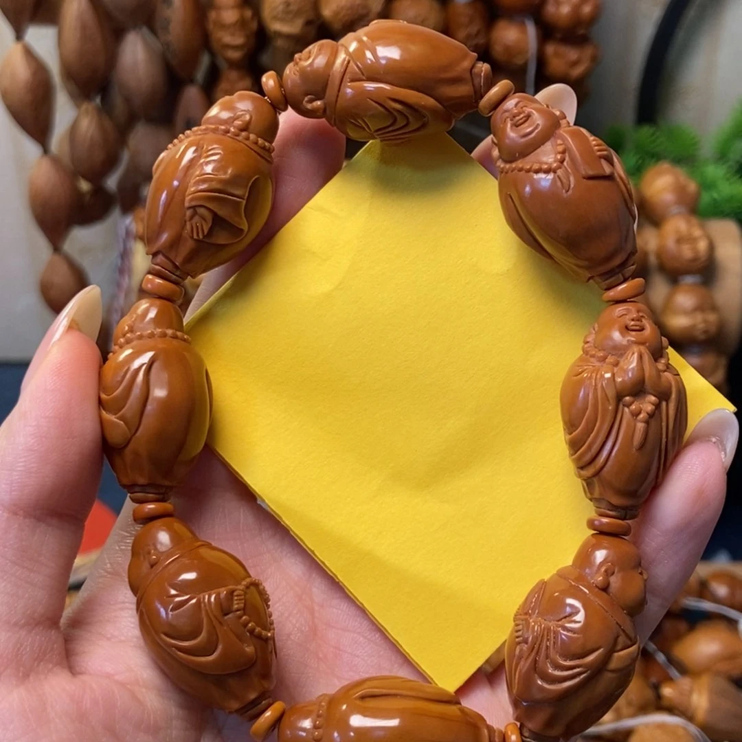 温***叔橄榄核手串/手链逍遥弥勒
