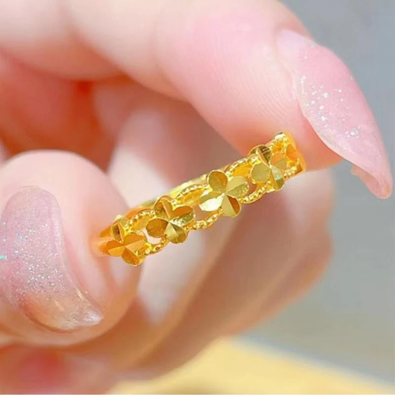 新中式国风-时尚5G工艺五花活口戒指
