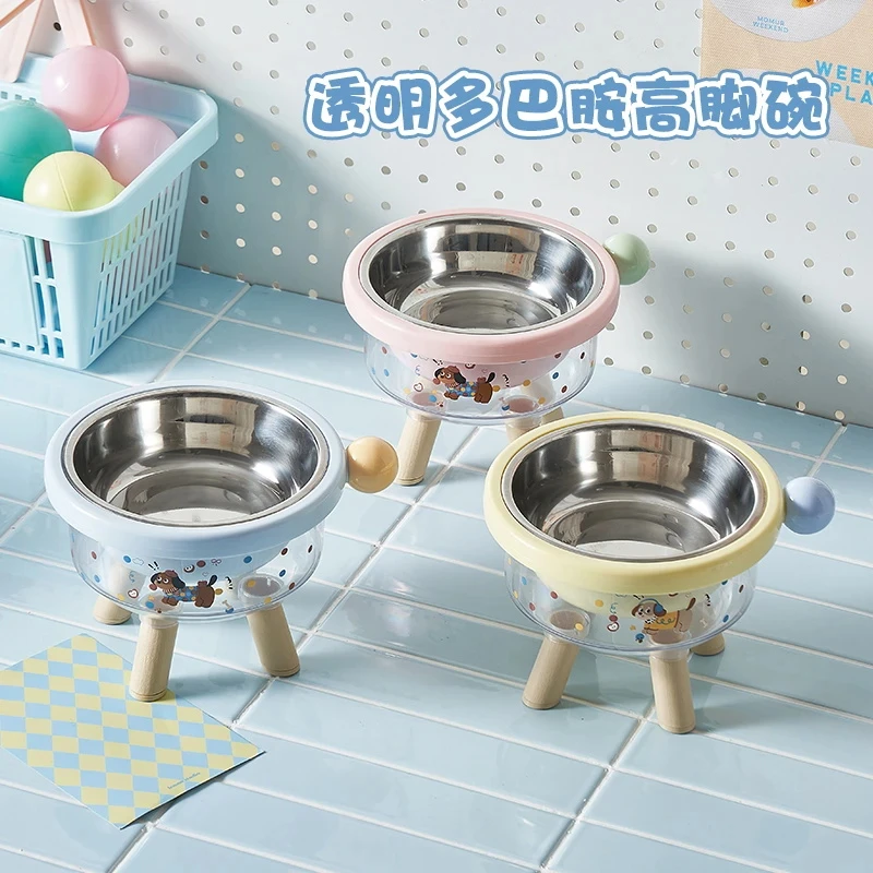 宠物碗高颜值猫咪喂食器防滑防打翻猫碗狗狗不锈钢大容量狗高脚碗