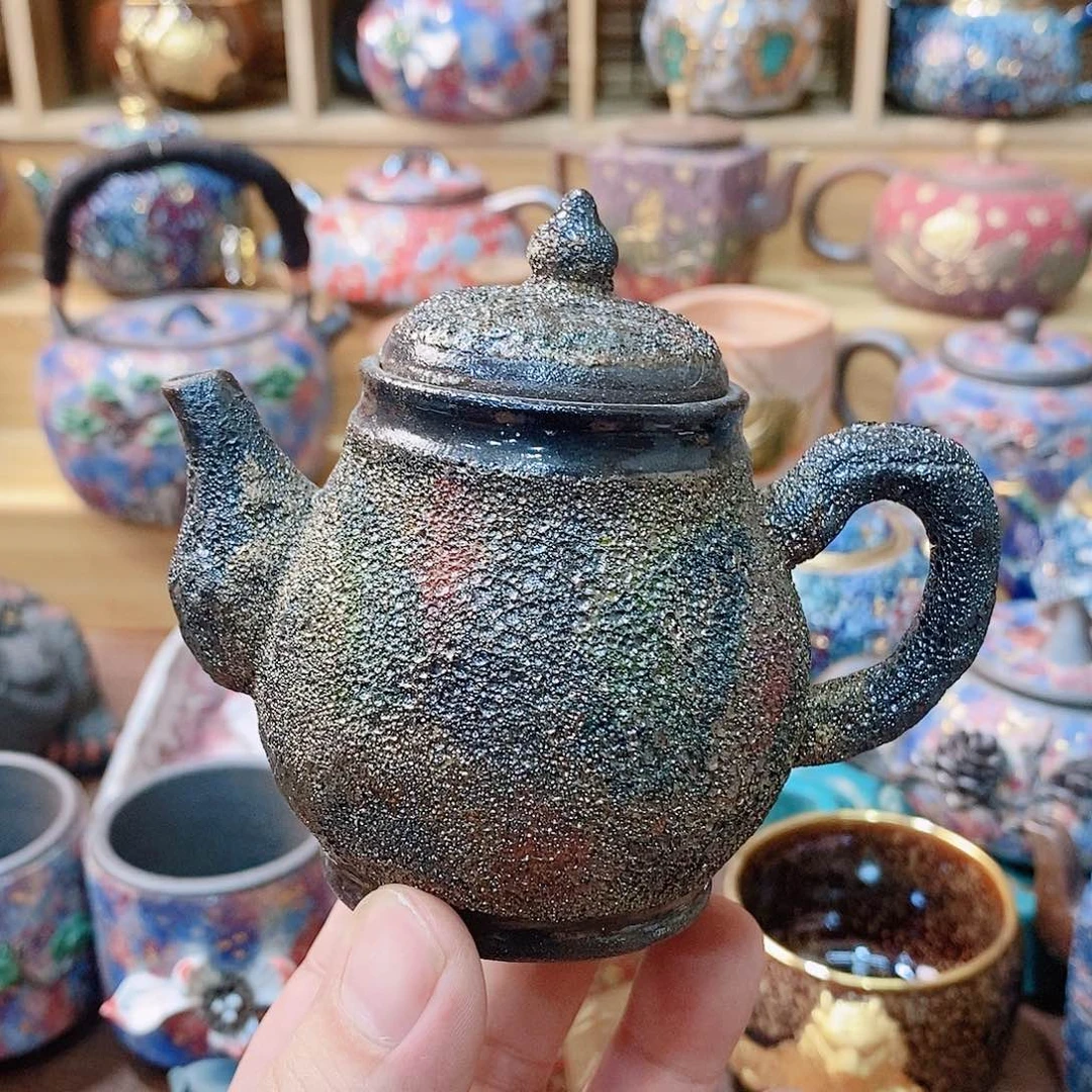 粗陶志野柴烧茶器
