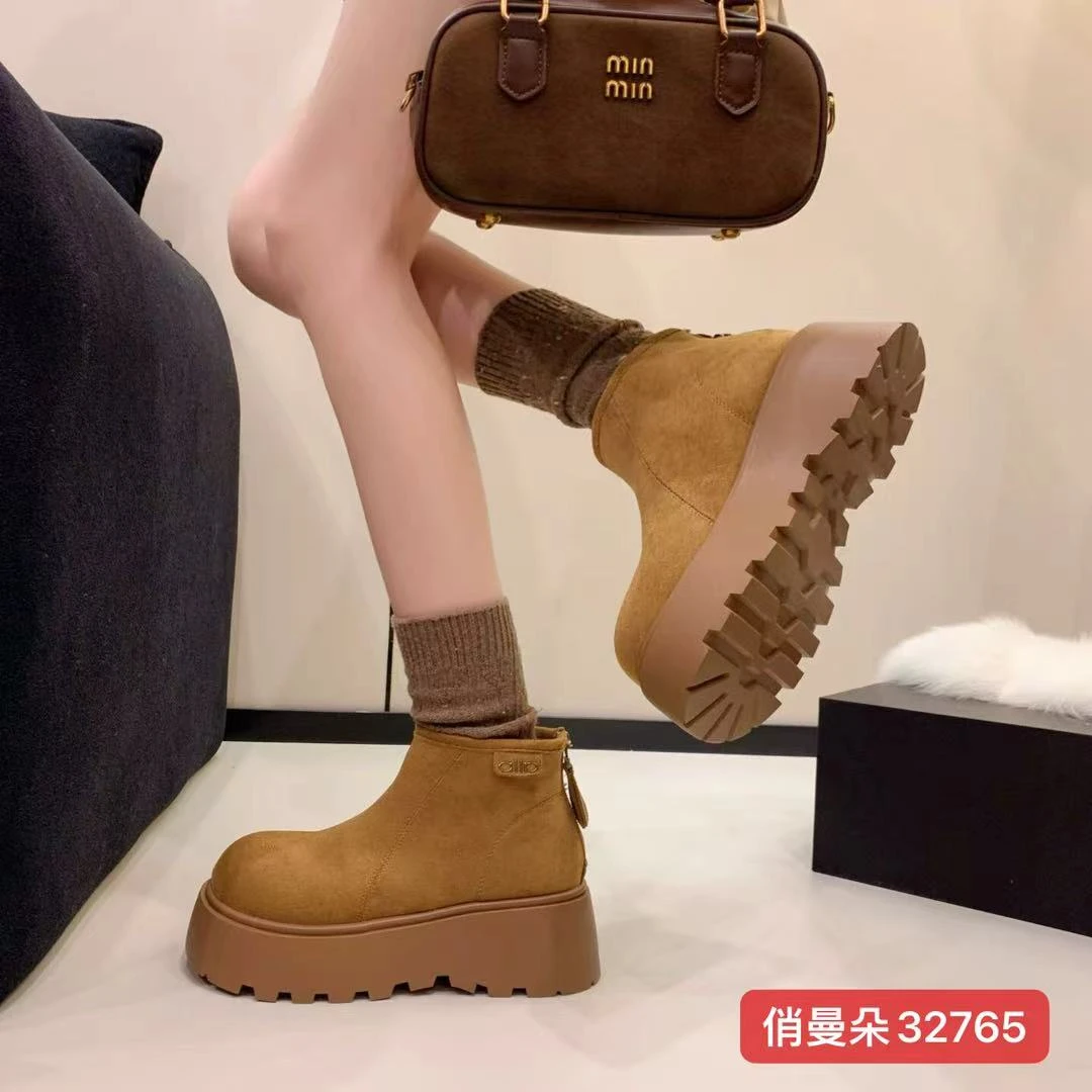 32765 冬季马丁靴休闲风骑士靴棉靴 F282