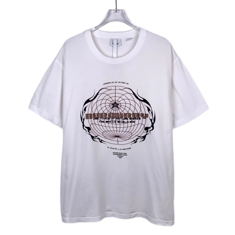 99新 BURBERRY/博柏利 BU02445 logo印花T恤 S码 原价5500