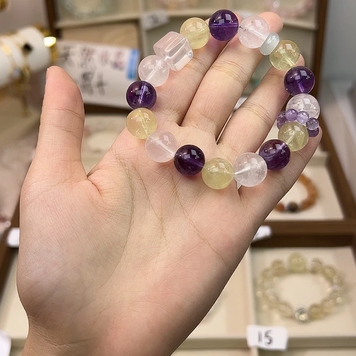 银S925镶嵌手链紫晶