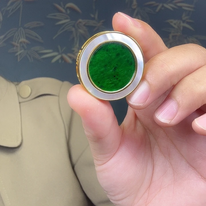 翡翠银S925镶嵌吊坠(不含链)