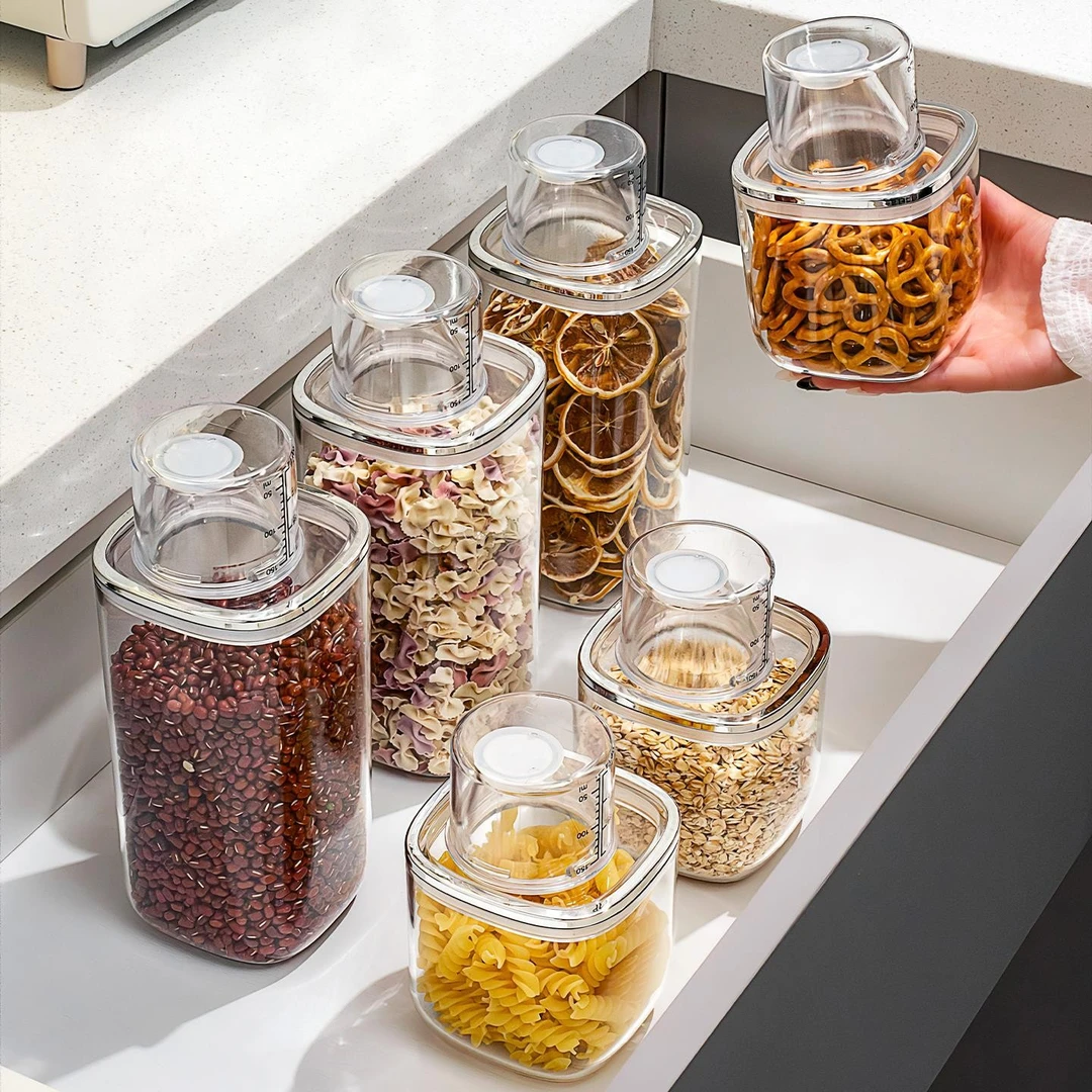 密封罐食品级塑料五谷杂粮收纳盒厨房淀粉生面粉白糖储存储物罐子