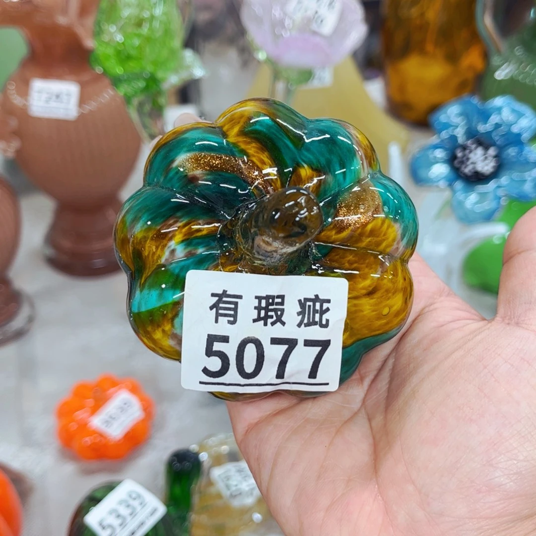 南瓜5077 家悦美居琉璃摆件瑕疵