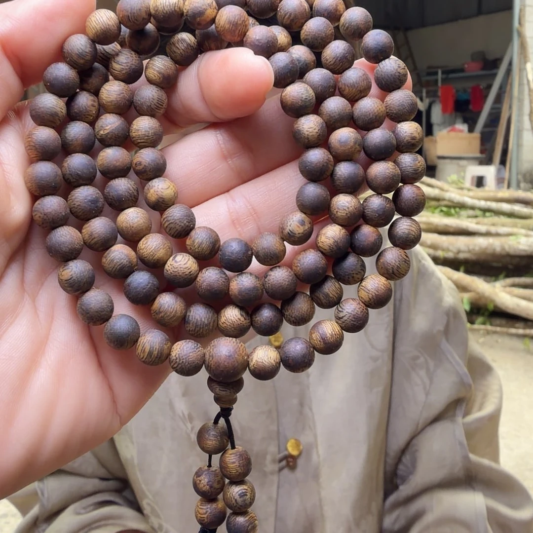 手串沉香莺歌绿奇南张勺子圆珠多圈一条0.6mm