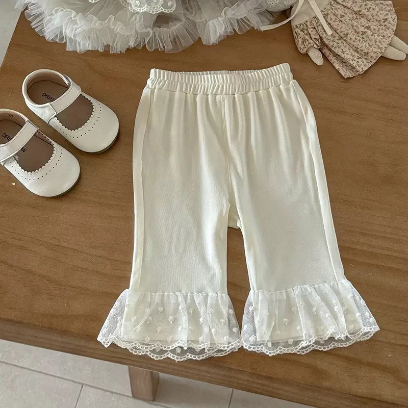 YOUY夏款丝滑百搭蕾丝花边打底裤b5