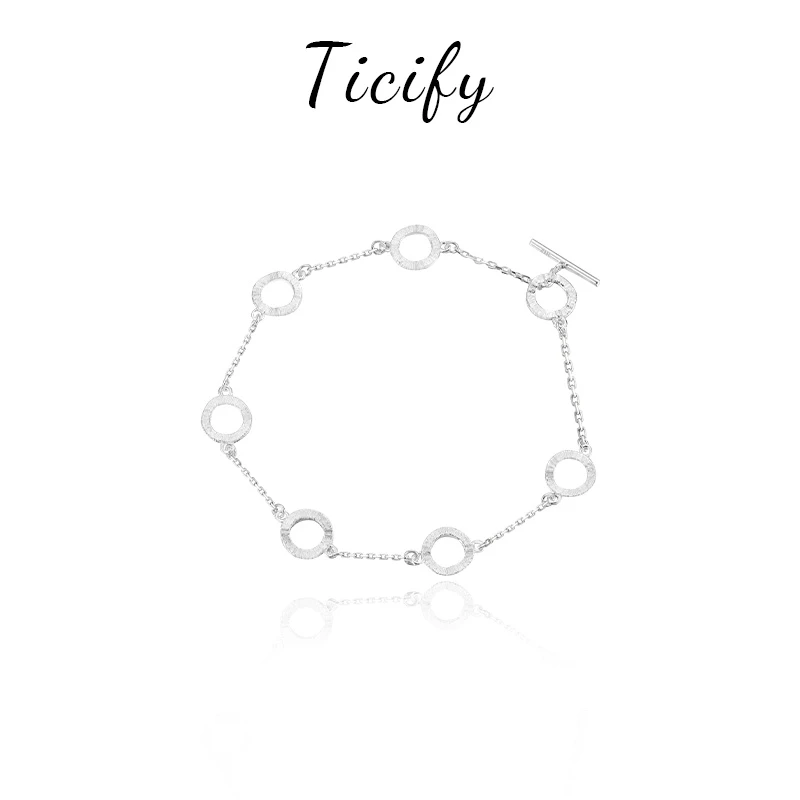 925银手链 ticify 手链均925银圆圈满天星轻奢小众高级原创送女友