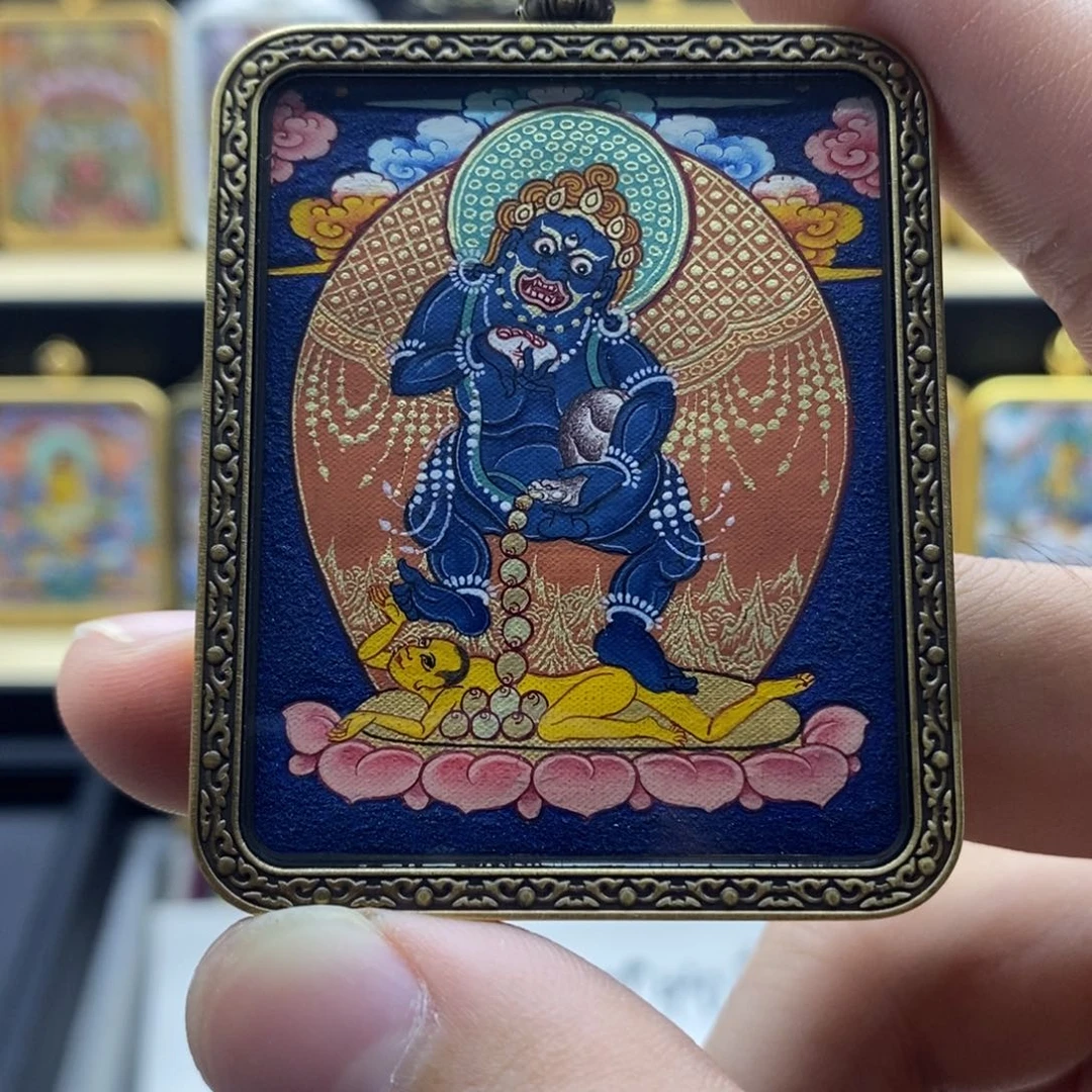 青海热贡粗矿精工黑财神