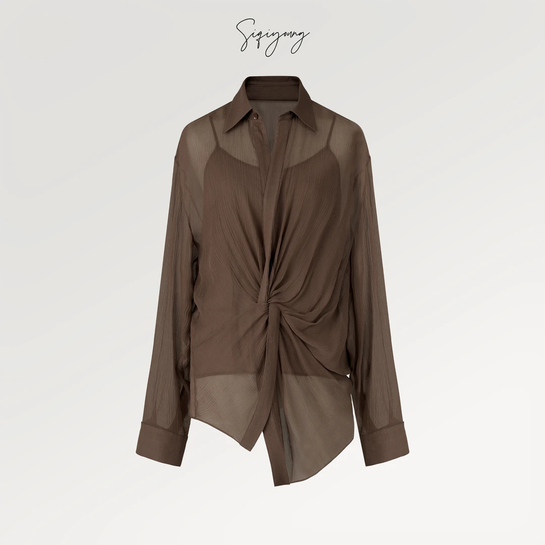 SIQIYOUNG 沙丘风扭结衬衫