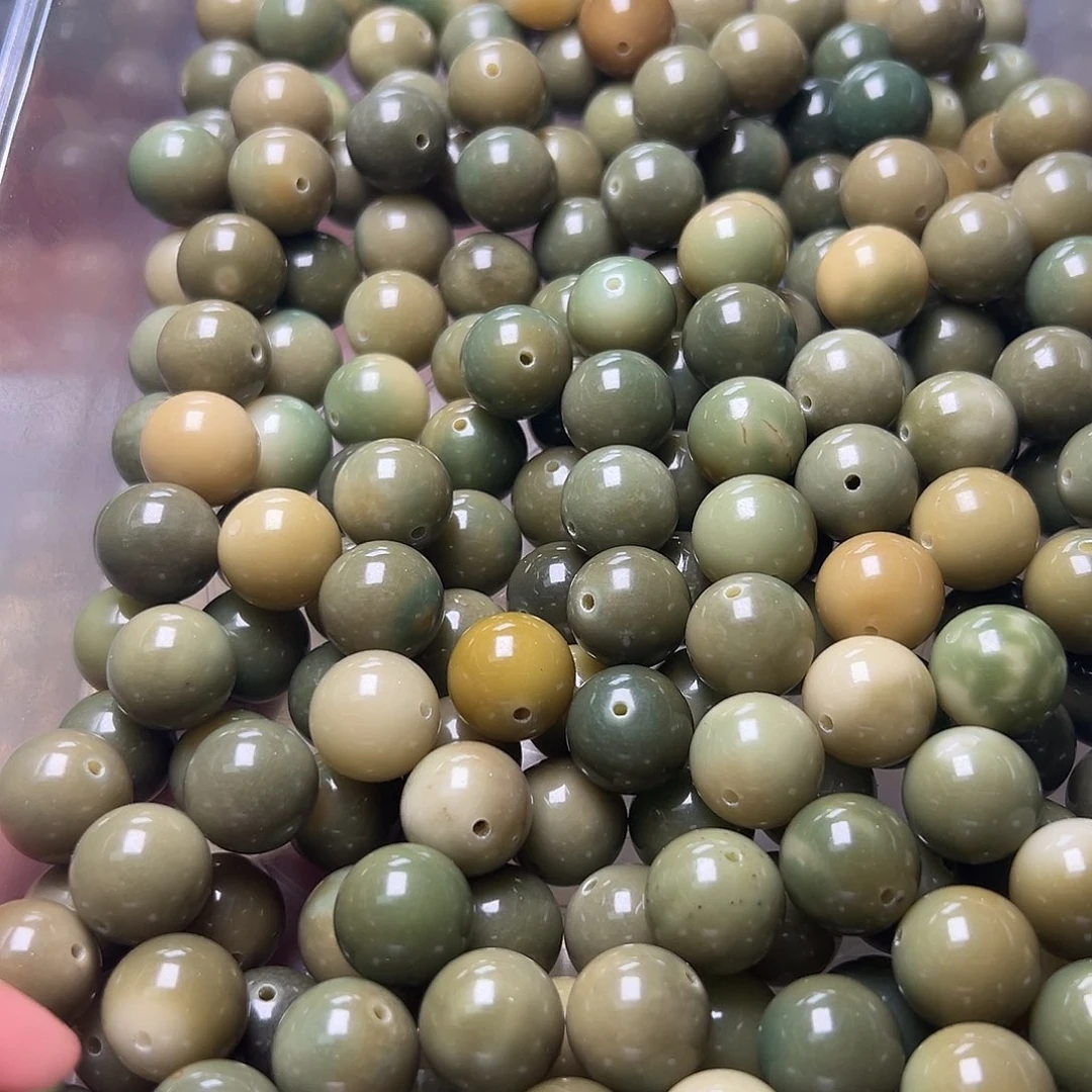 菩提根/象牙果吊坠卡15绿圆215颗